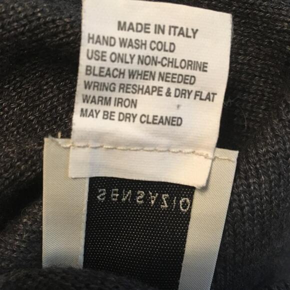 Sensazioni Gray Graphic Print Wool Blend Sweater M - Picture 7 of 8